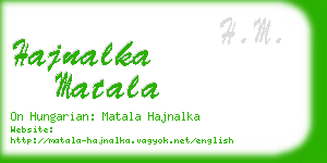 hajnalka matala business card